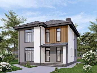 Двухэтажный дом с четырьмя спальнями и террасой